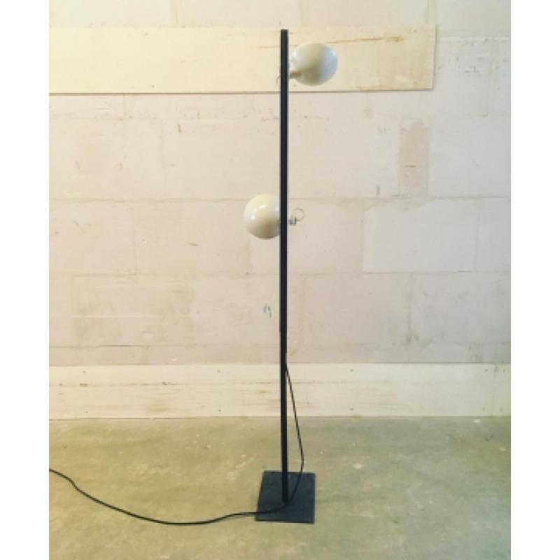 Vintage industriele Concord Lytespan lichtrail op stalen voet